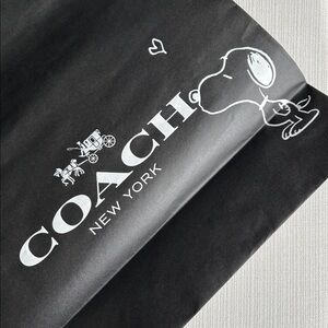 Coach authentic large Black paper bag with snoopy graphic